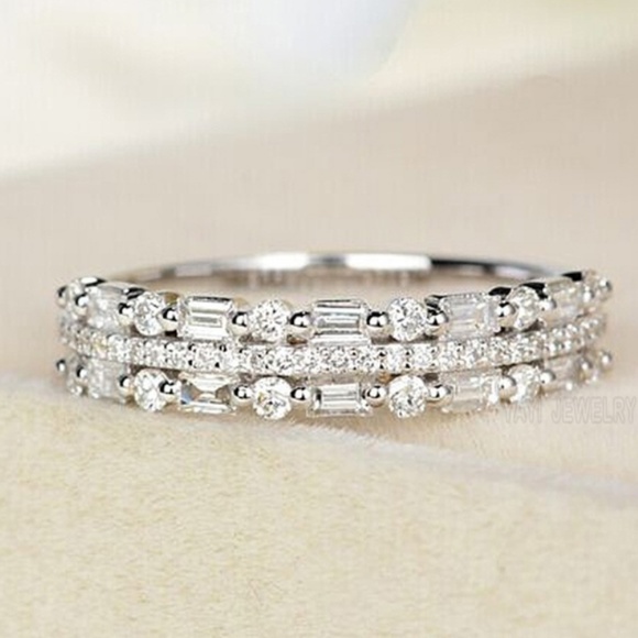 Jewelry - Triple Layer White Sapphire Ring